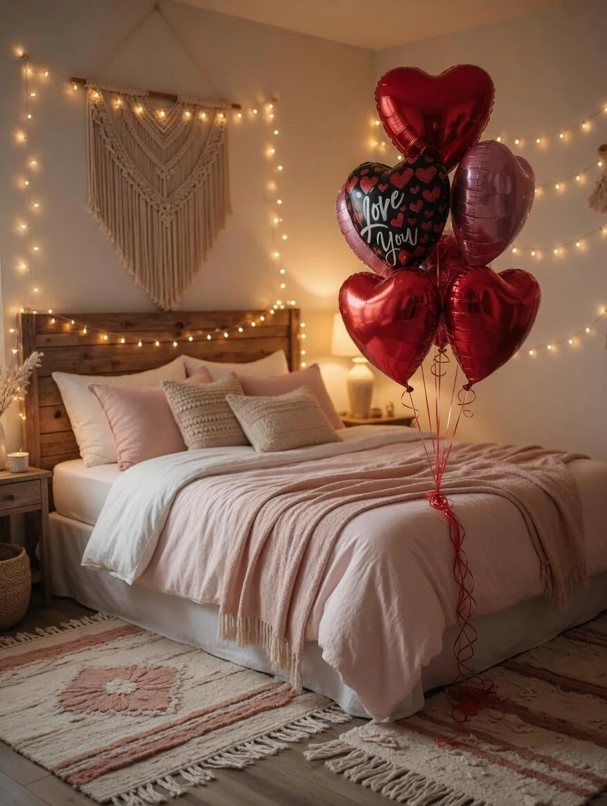 Romantic Red Heart Balloon Bouquet view 3
