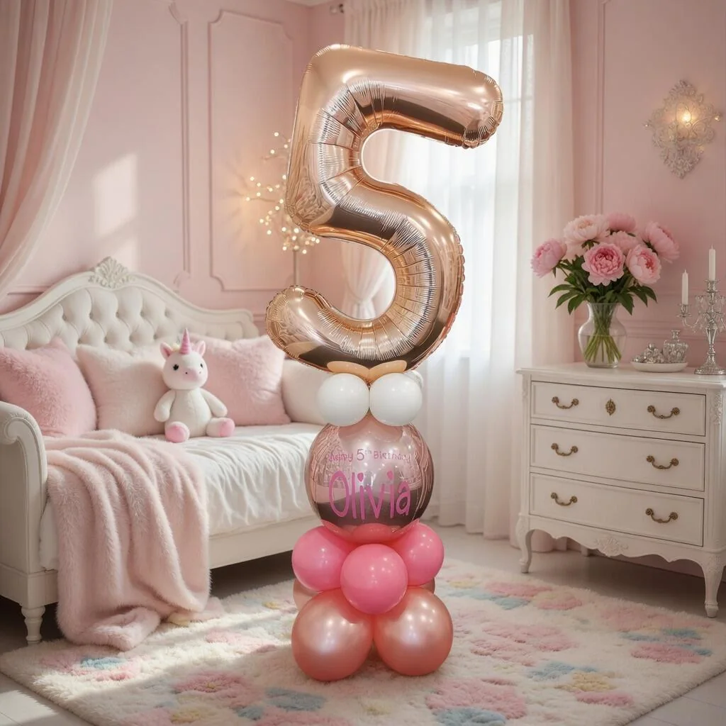 Personalised Single Number Balloon Display