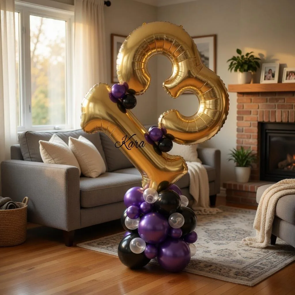 Double Number Money Balloon Display