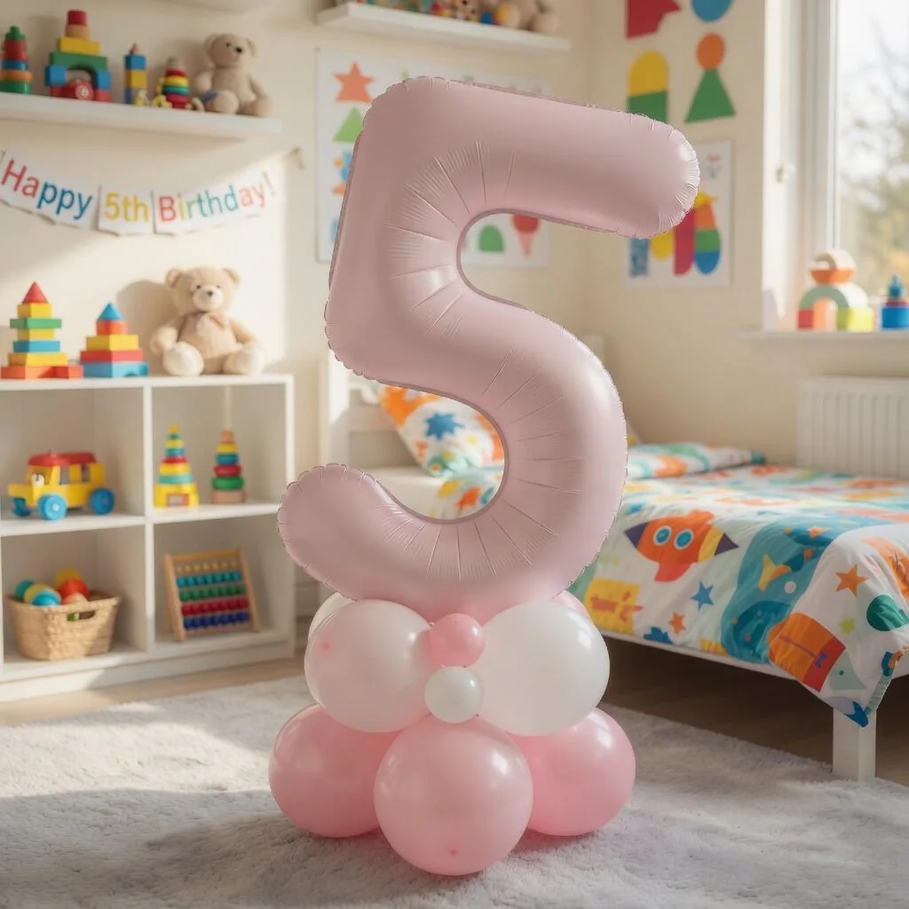 Girls’ Single Number Balloon Display