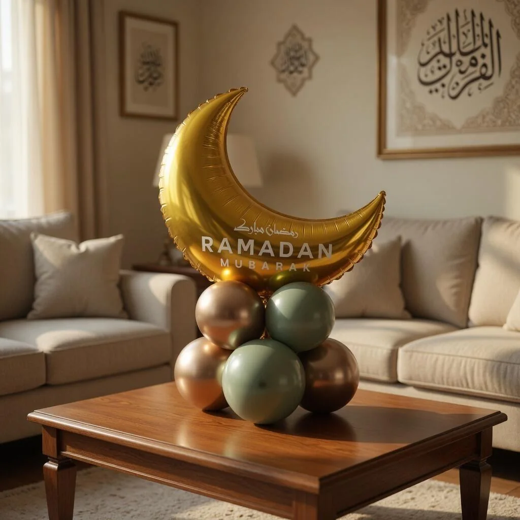 Personalised Small Eid & Ramadan Mubarak Balloon Display