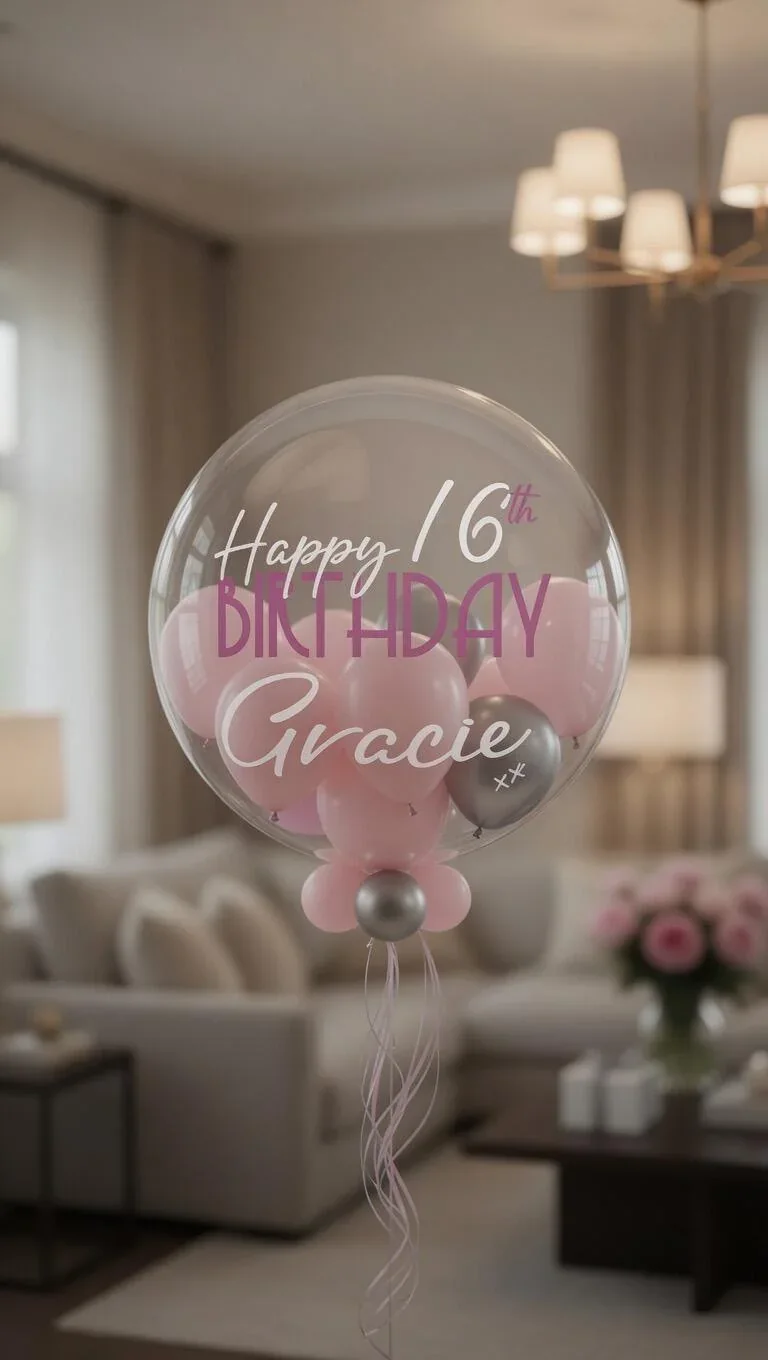 24 Inch Personalised Bubble Balloon