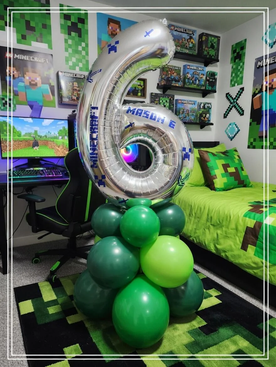 Minecraft Single Number Balloon Display