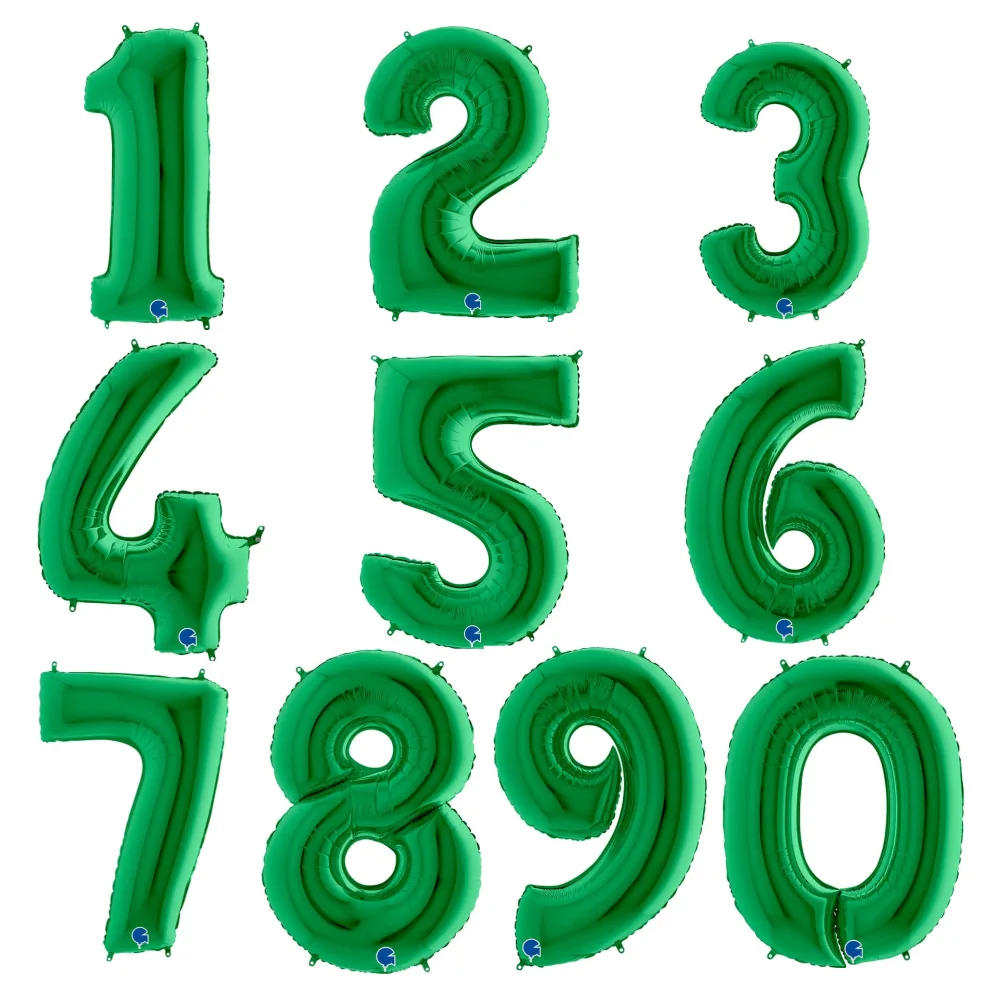 Green 34 Inch Helium Number Balloons