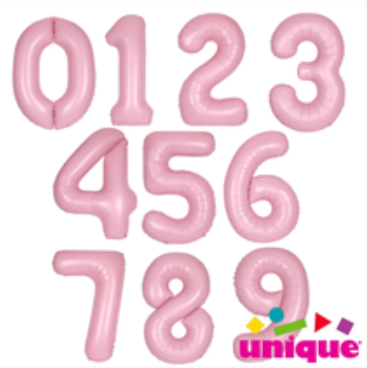 Powder Pink 34 Inch Helium Number Balloons