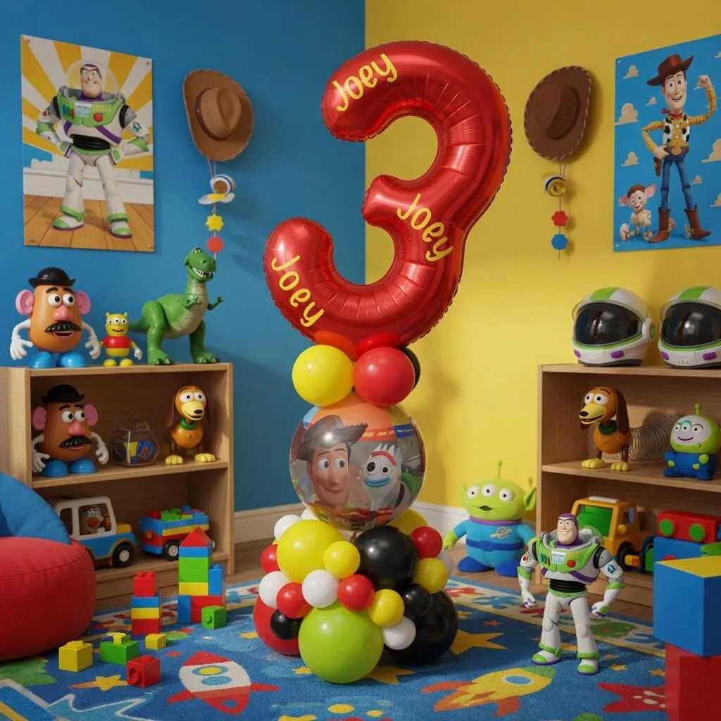 Toy Story Single Number Balloon Display