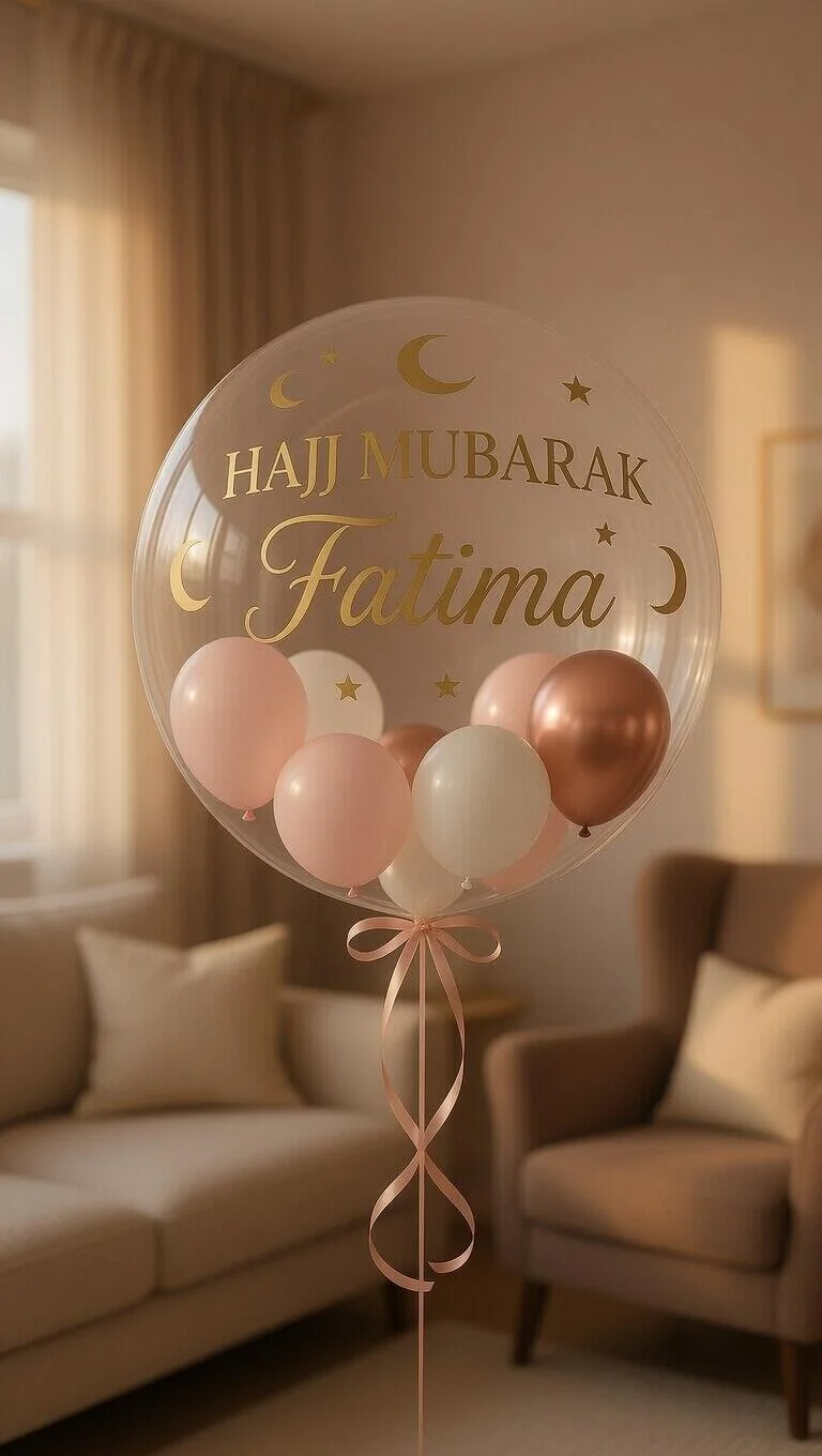 Hajj Mubarak Personalised Balloon view 2