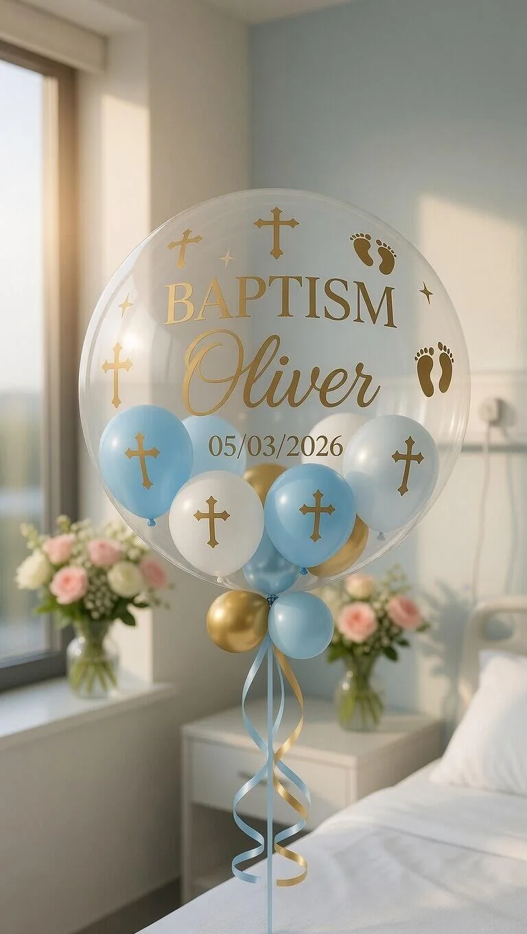 Male Baptism Personalised Balloon