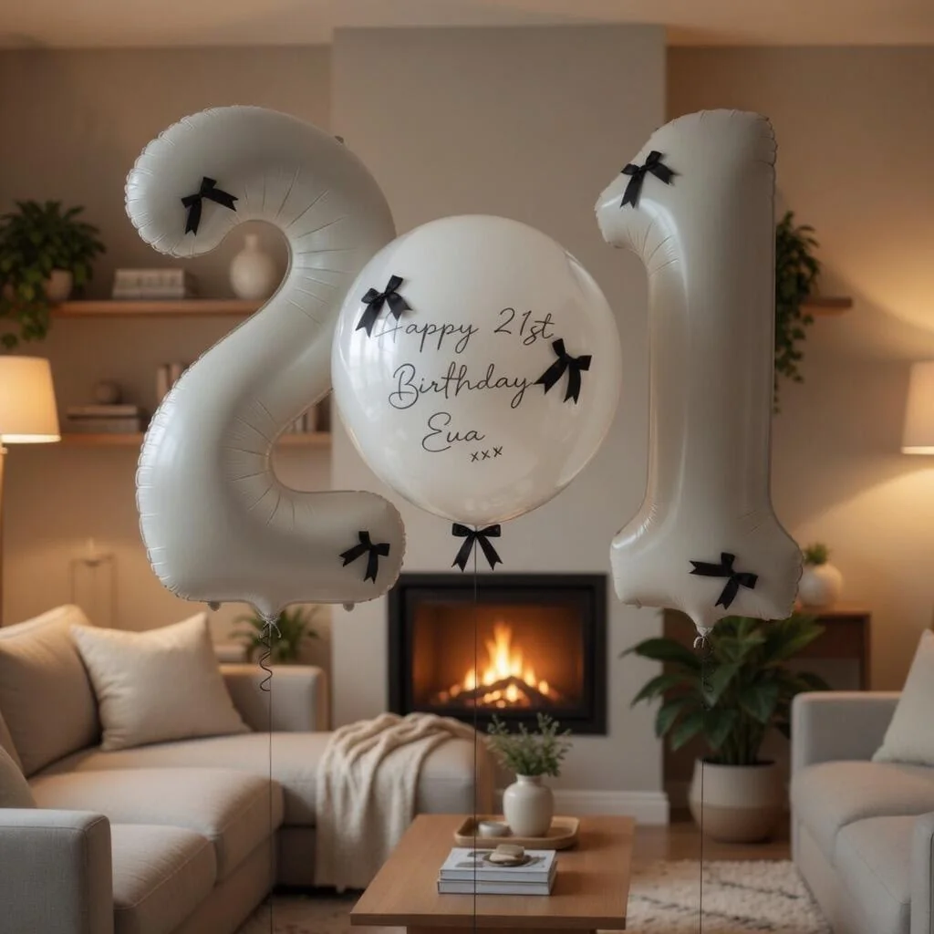 The Cream Luxury Personalised Balloon & Numbers Set