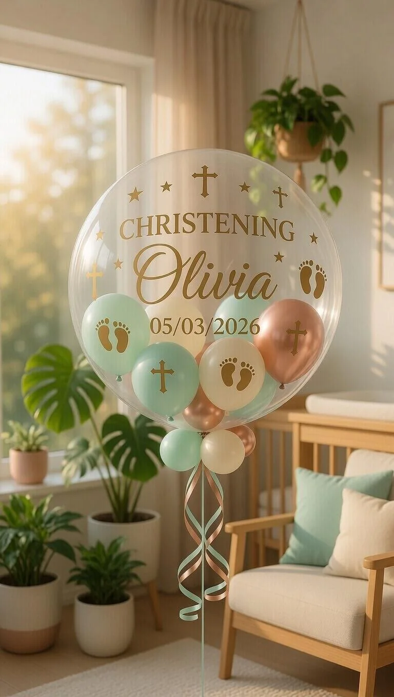 Female Christening Personalised Balloon