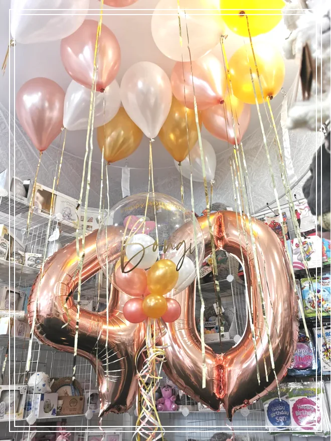 Personalised Balloon, Numbers, Floor & Ceiling Party Package