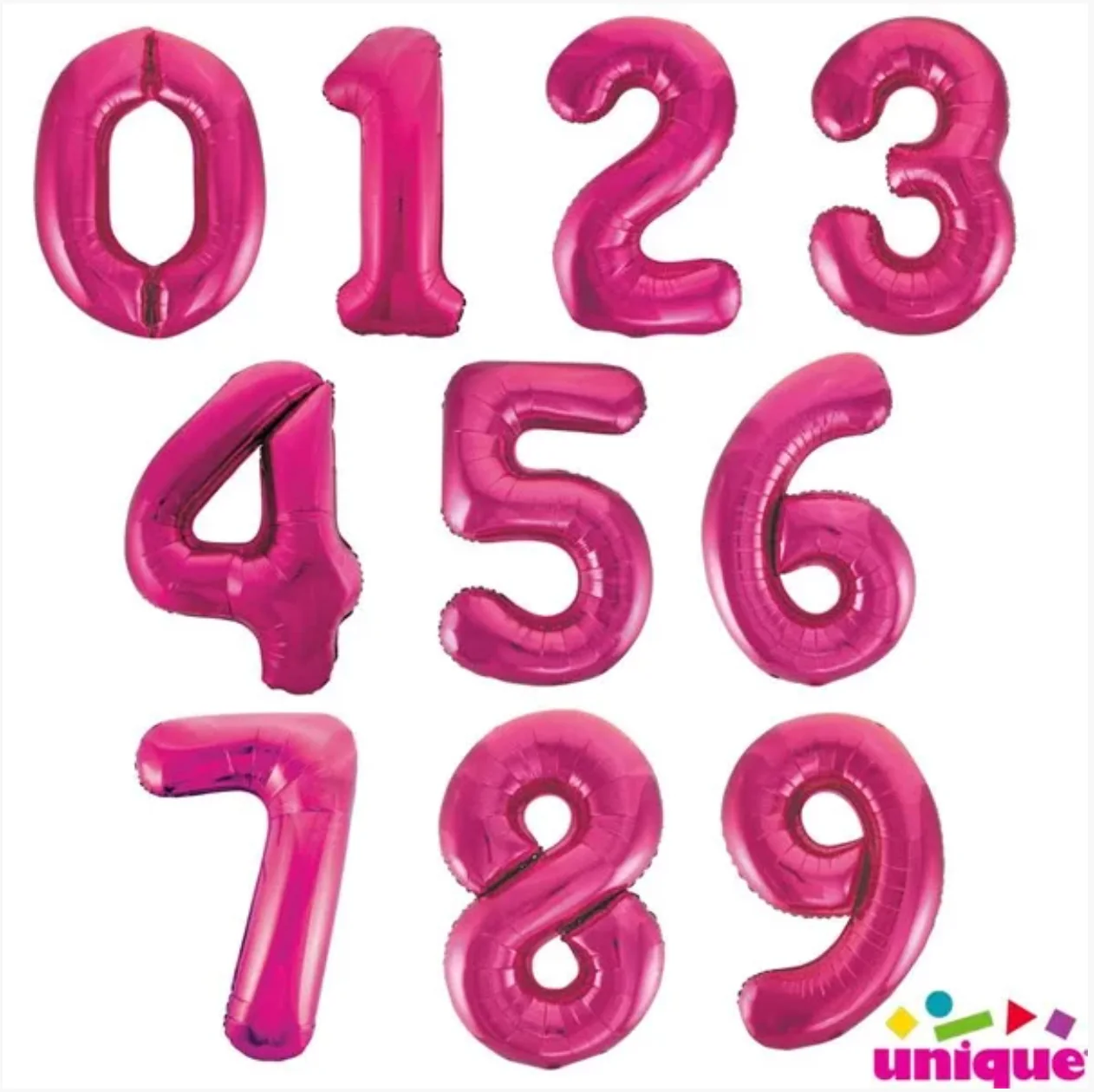 Dark Pink 34 Inch Helium Number Balloons