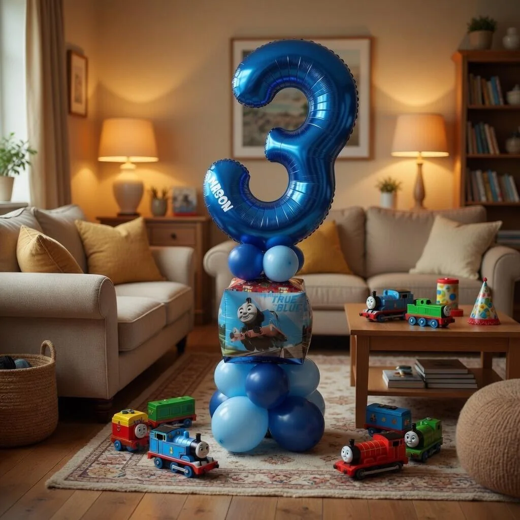 Thomas the Tank Engine Single Number Balloon Display