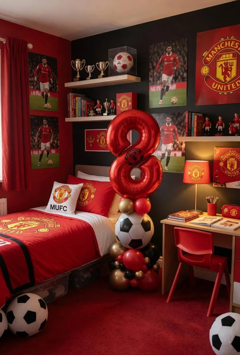 Football Single Number Balloon Display