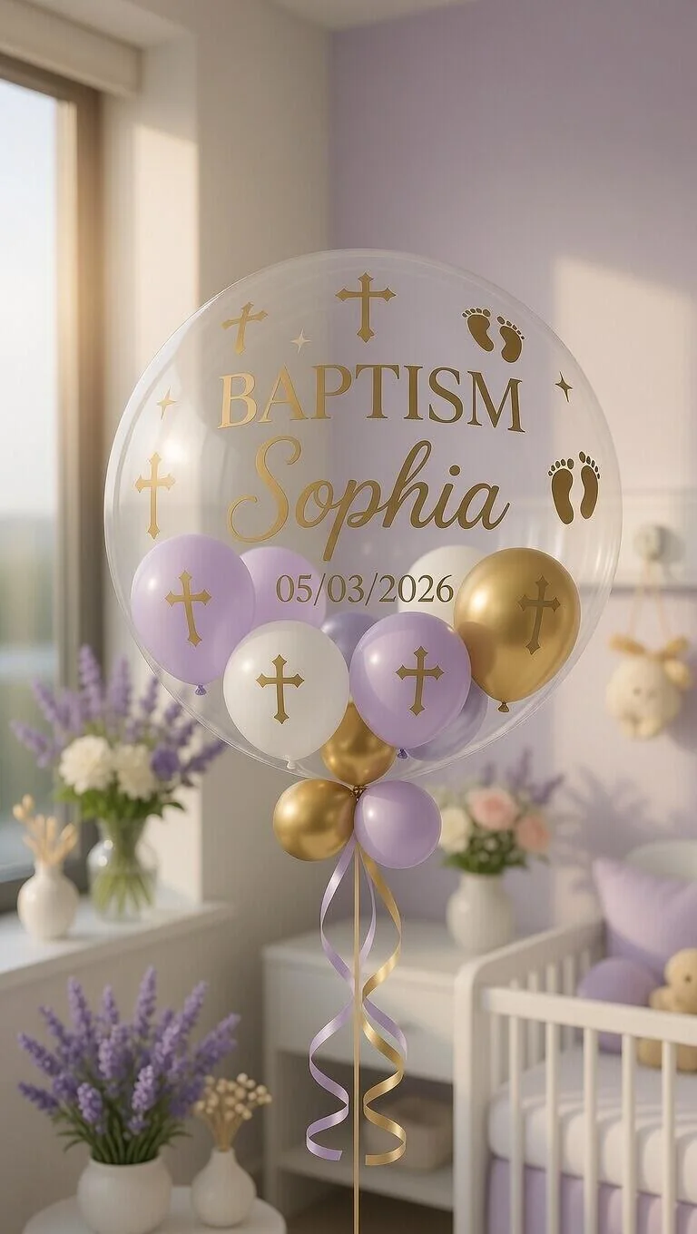 Female Baptism Personalised Balloon