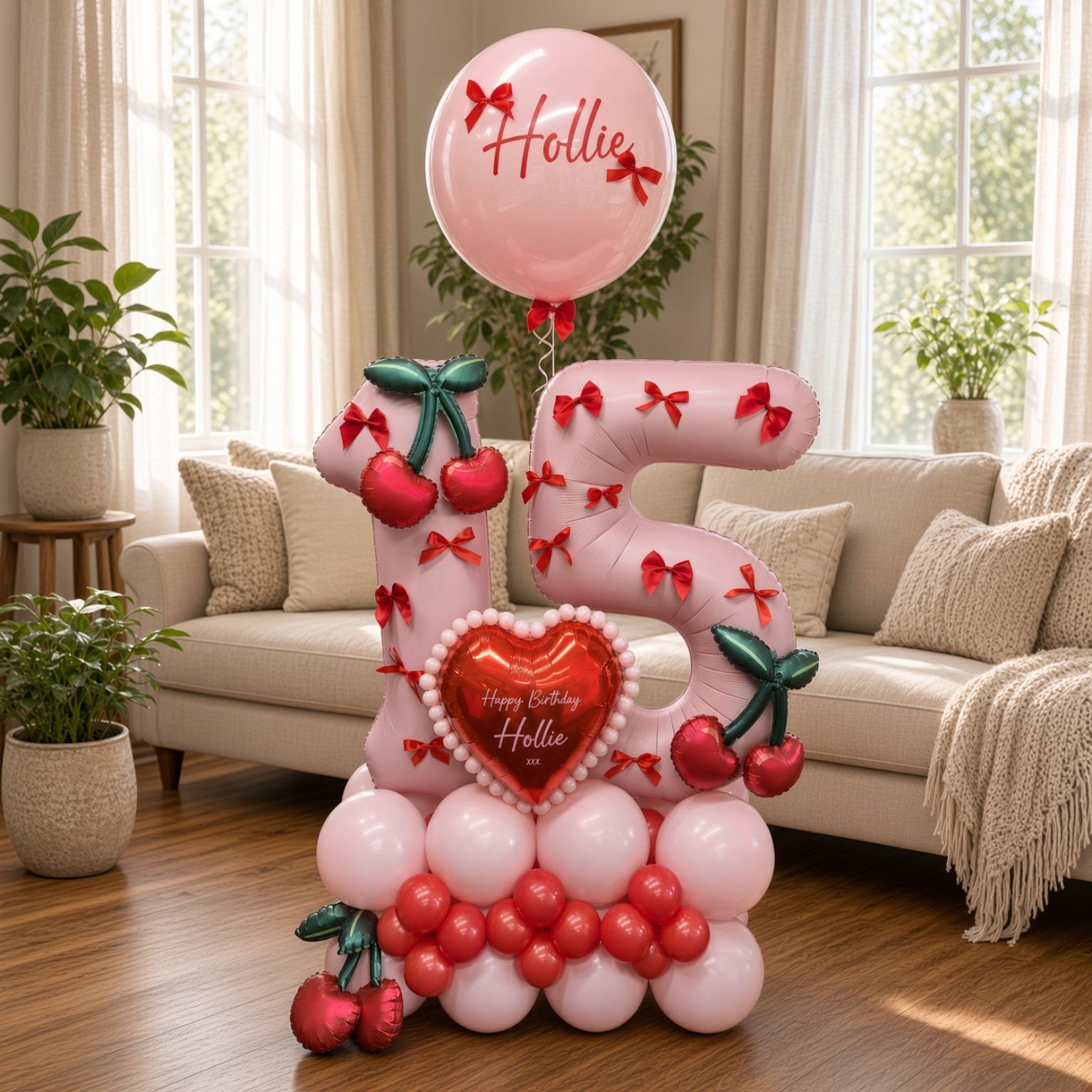 Cherry & Bow Birthday Display