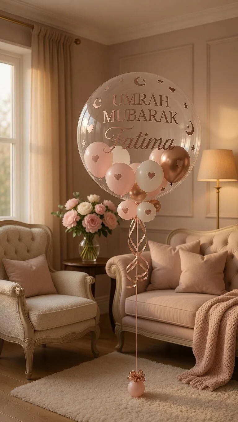 Umrah Mubarak Personalised Balloon view 2
