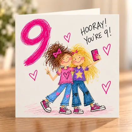 Girl Age 9 – Hooray You’re 9