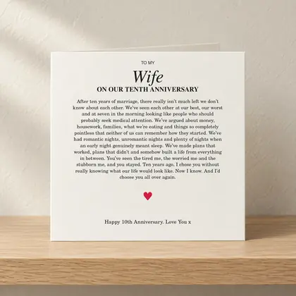 To My Wife – 10th Anniversary