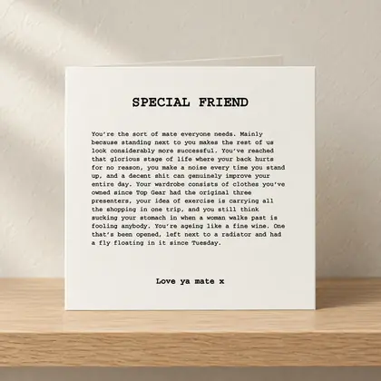 Special Friend – Fine Wine card