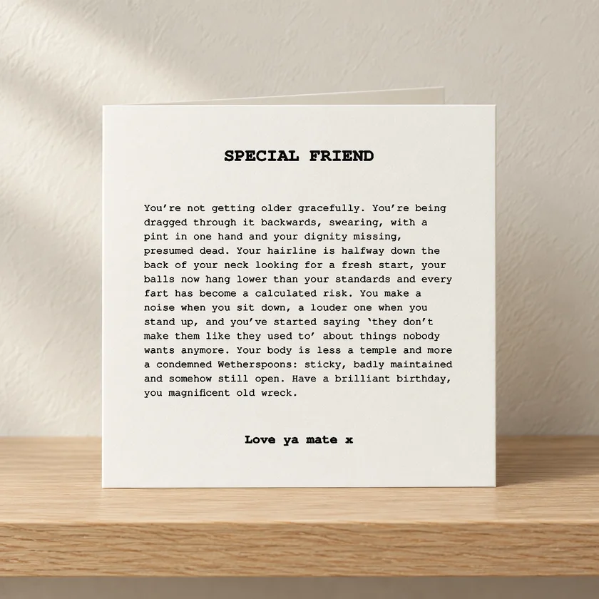 Special Friend – Condemned Wetherspoons card