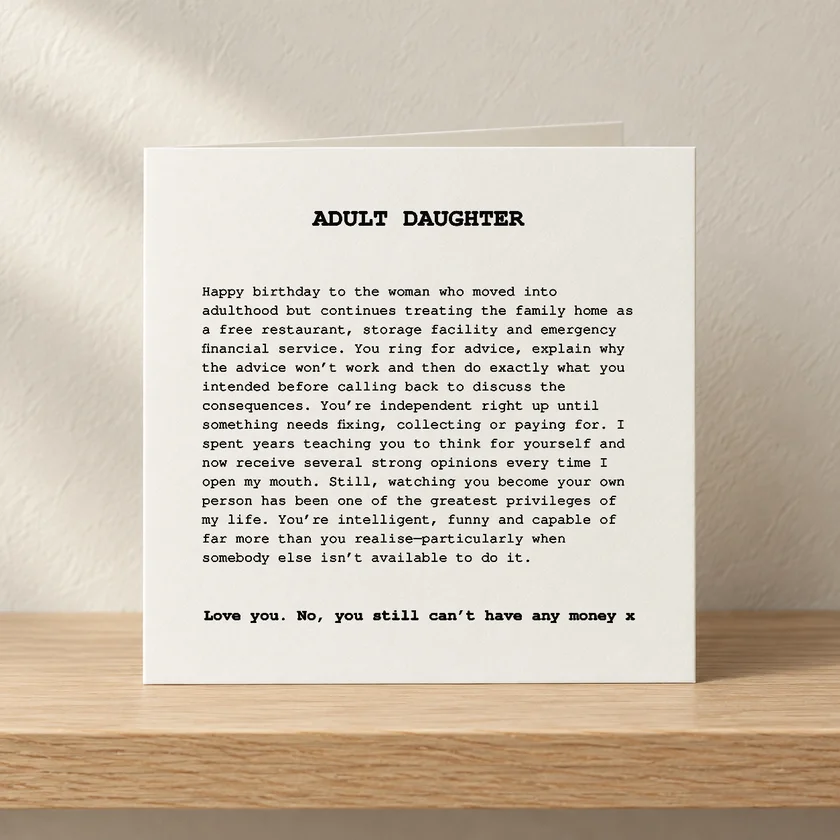 Adult Daughter card