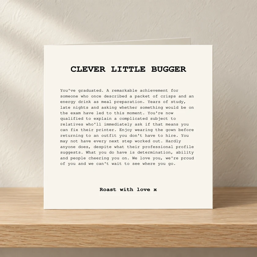 Clever Little Bugger card