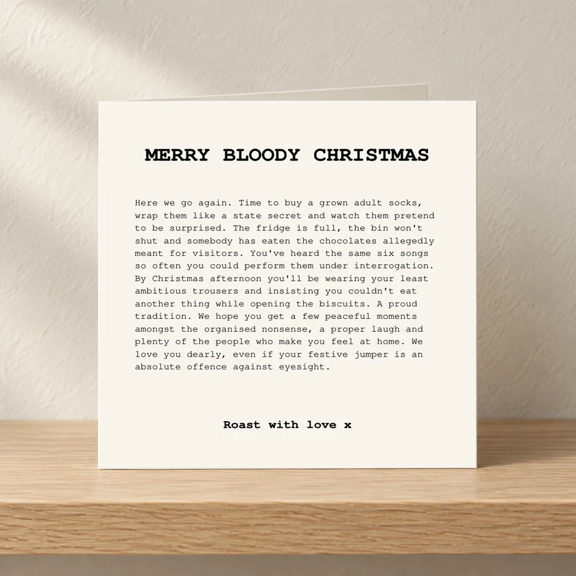 Merry Bloody Christmas card