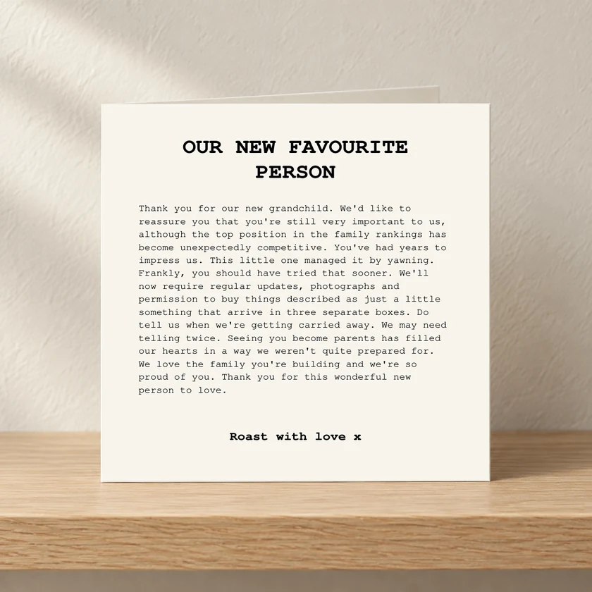 Our New Favourite Person card