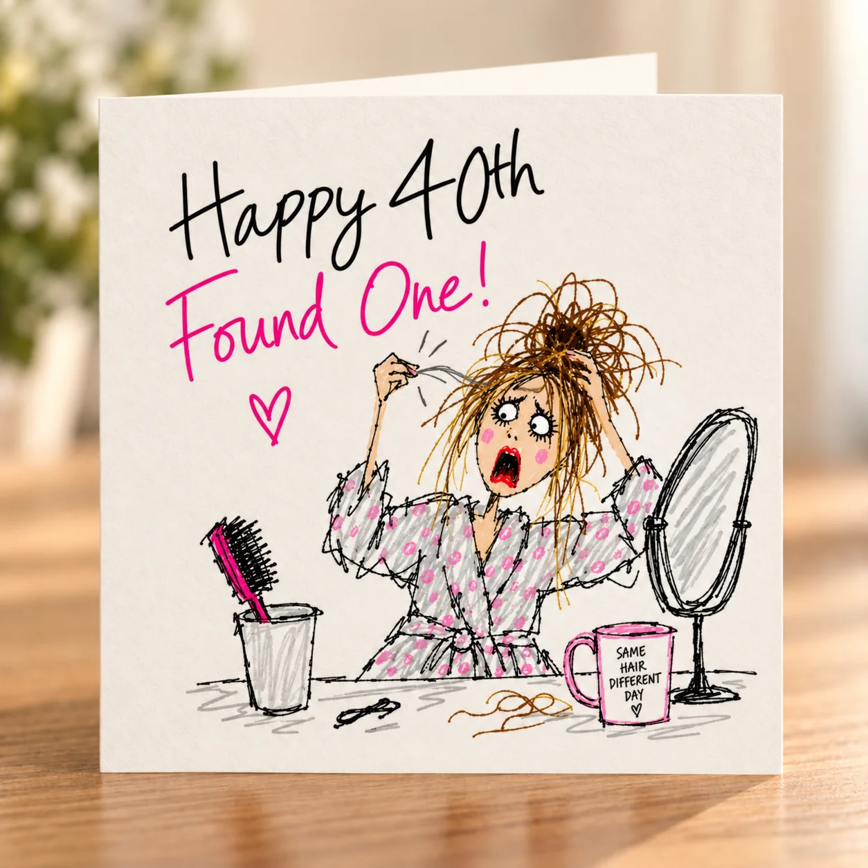 Happy 40th – Found One! card shelf mock-up