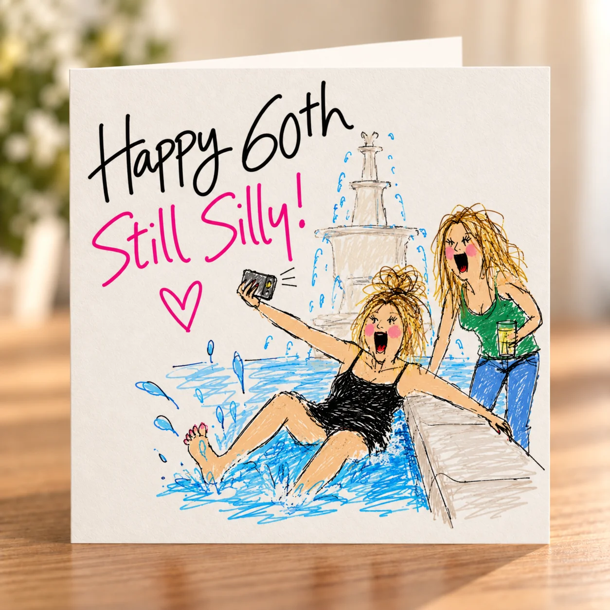 Happy 60th – Still Silly! card shelf mock-up