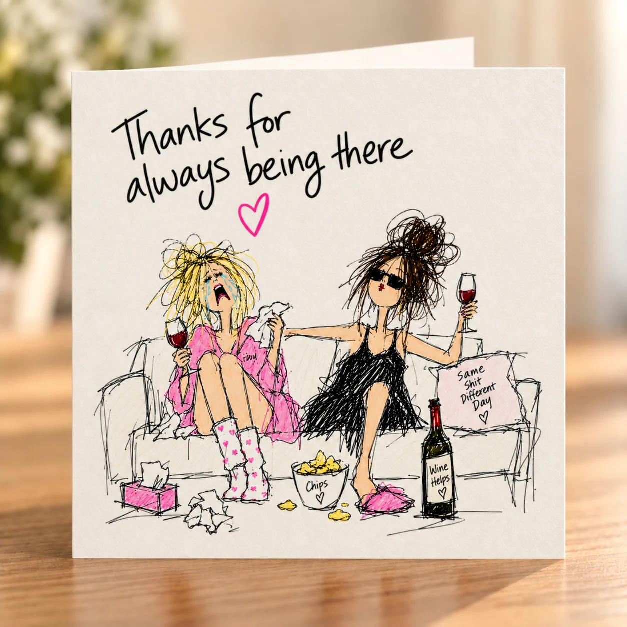Thanks For Always Being There card shelf mock-up