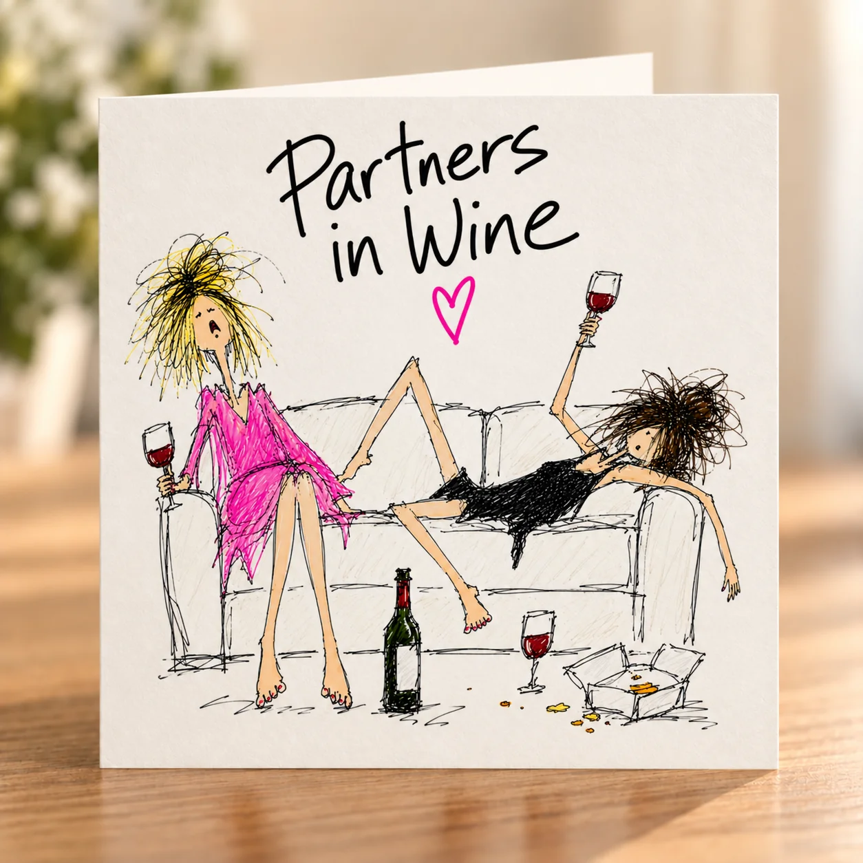 Partners In Wine card shelf mock-up