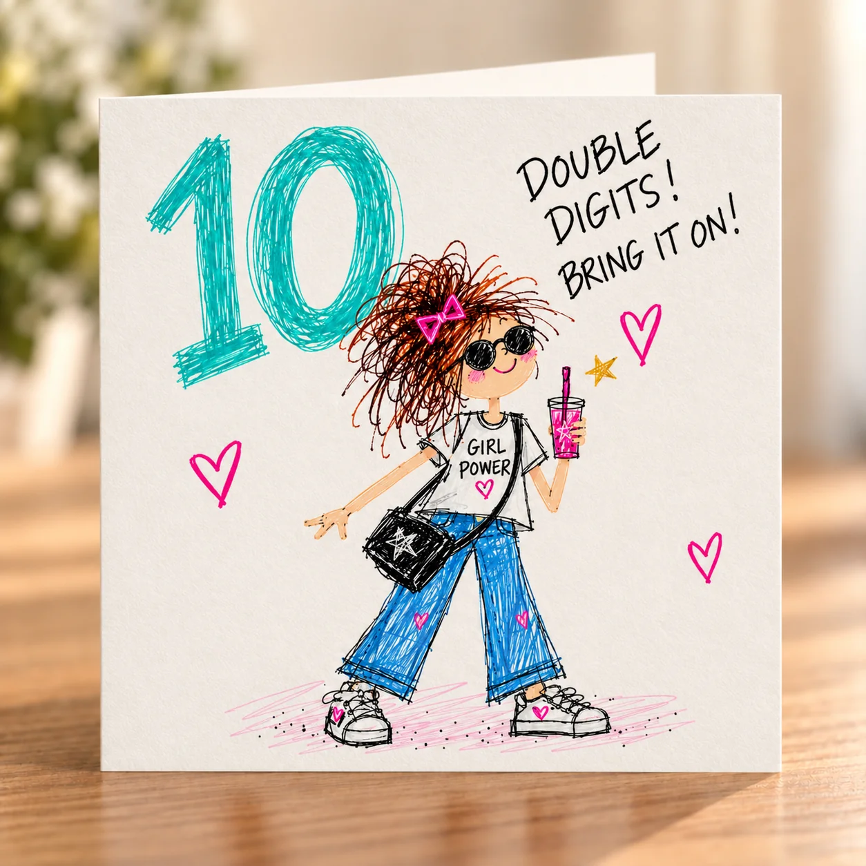 Girl Age 10 – Double Digits Bring It On card shelf mock-up