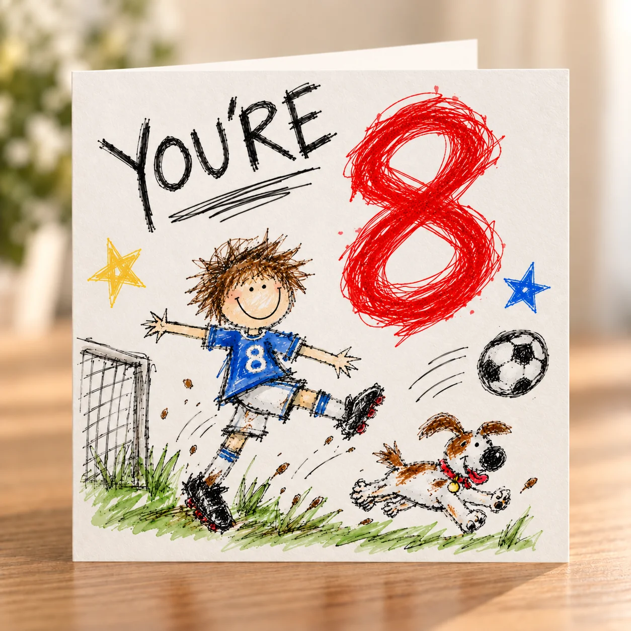 Boy Age 8 – You’re 8 card shelf mock-up