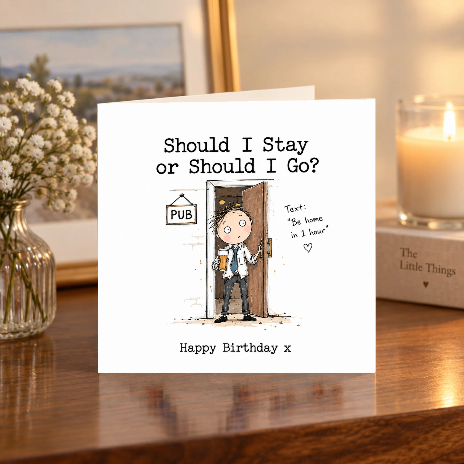 Should I Stay or Should I Go card shelf mock-up