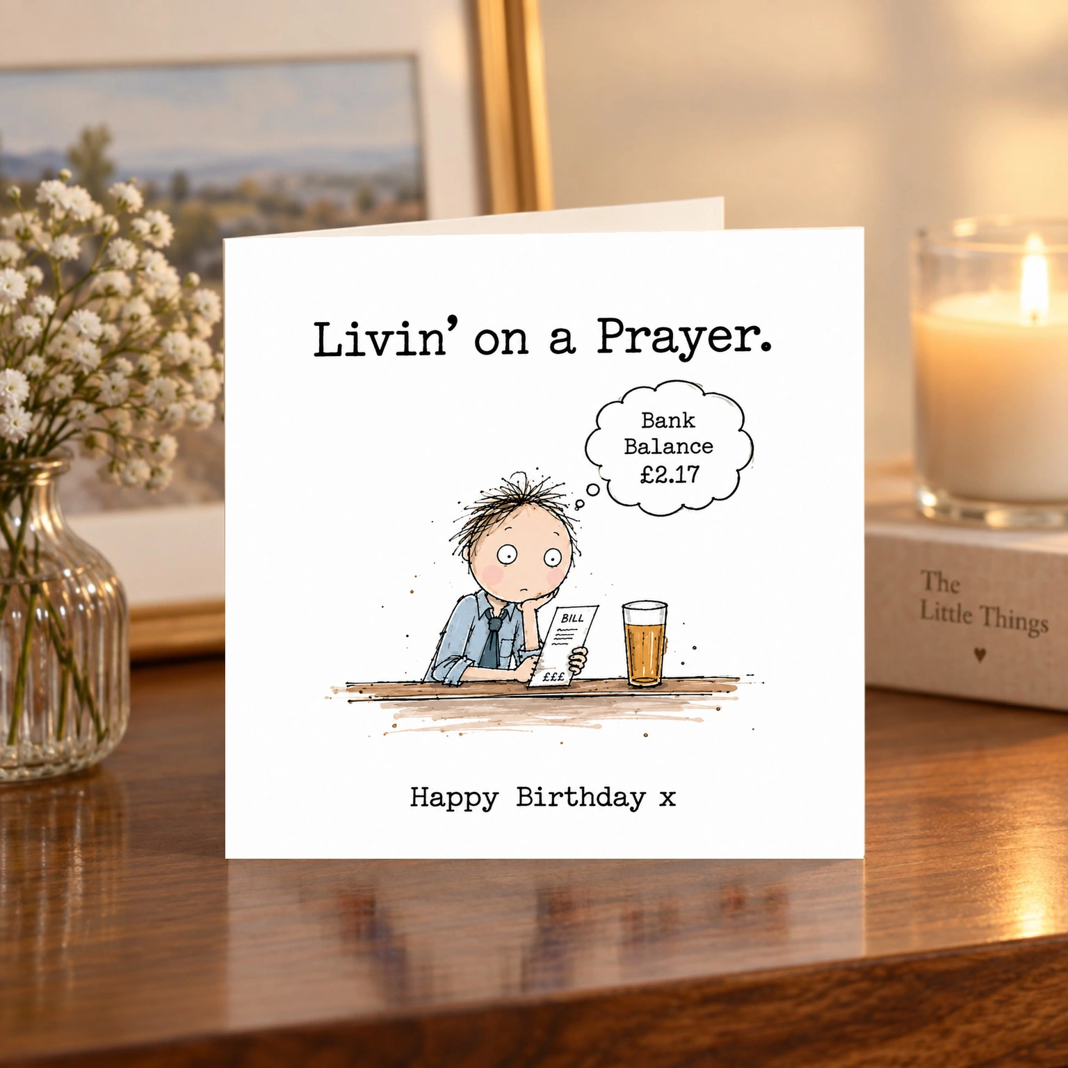 Livin’ on a Prayer card shelf mock-up
