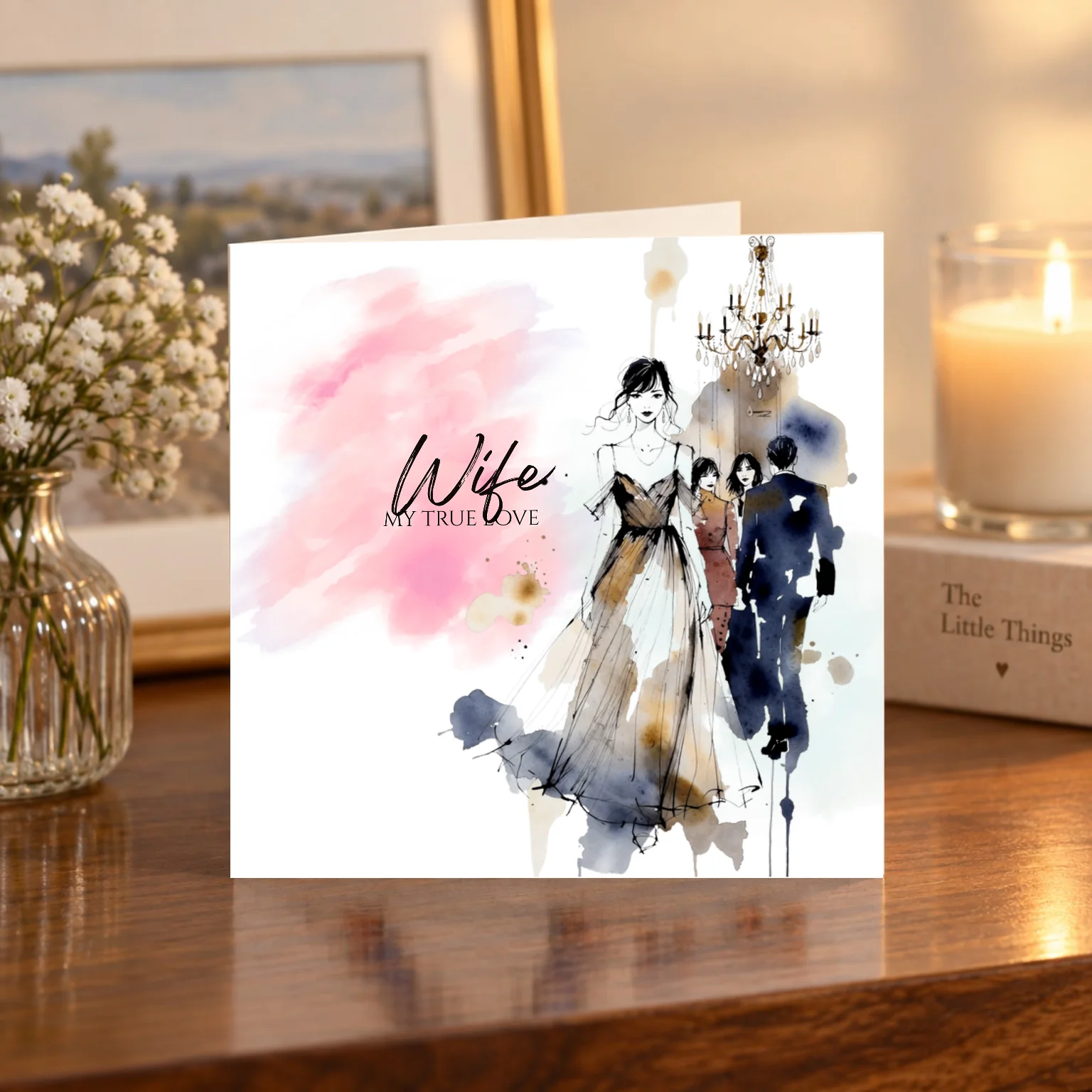 Wife – My True Love card shelf mock-up