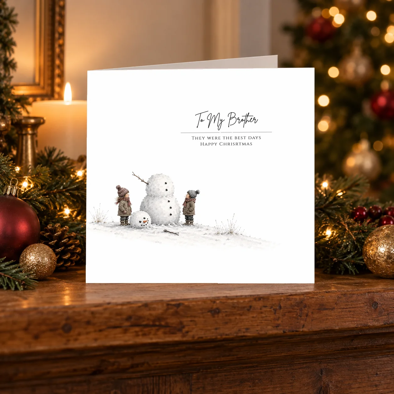 Brother – Snowman card shelf mock-up