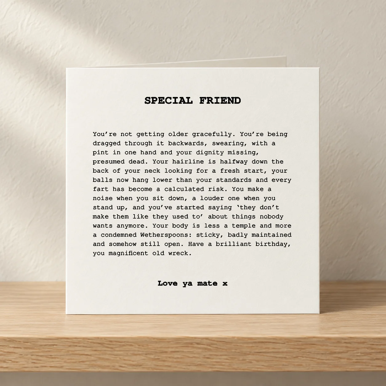 Special Friend – Condemned Wetherspoons card shelf mock-up
