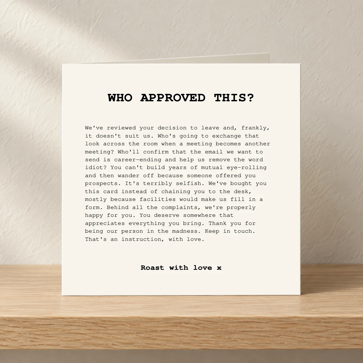 Who Approved This? card shelf mock-up